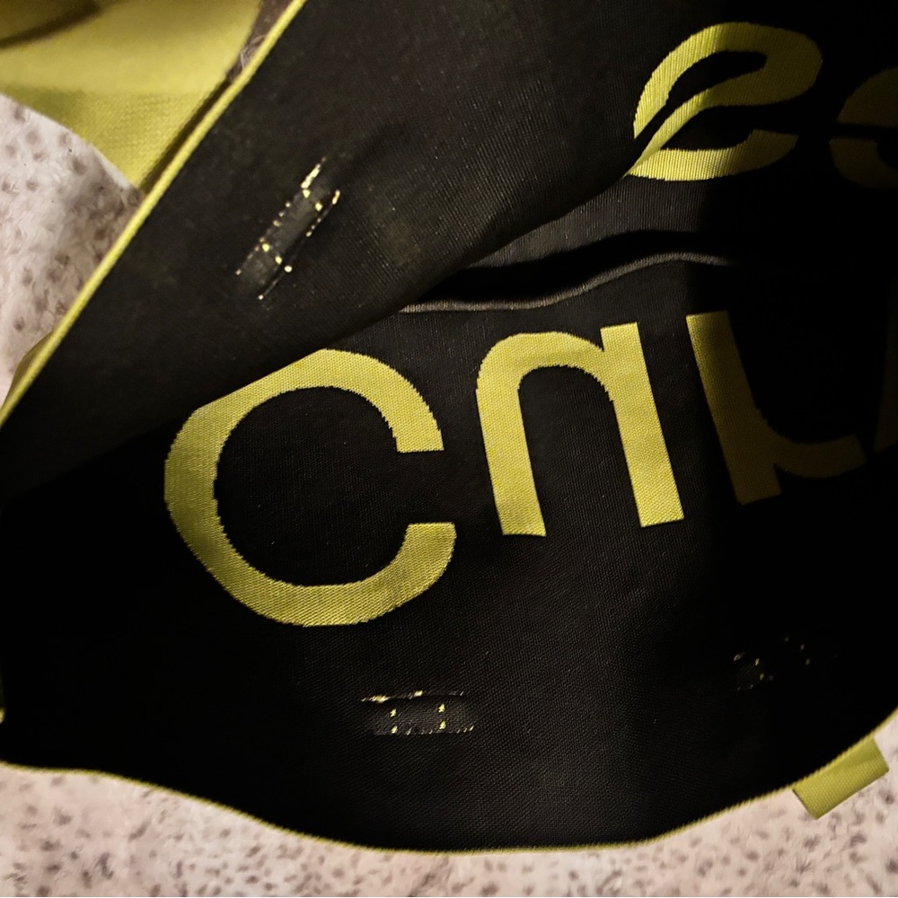 Lemongrass Sean Brown Tote Bag with Bold Black Lettering - Picture 4 of 4